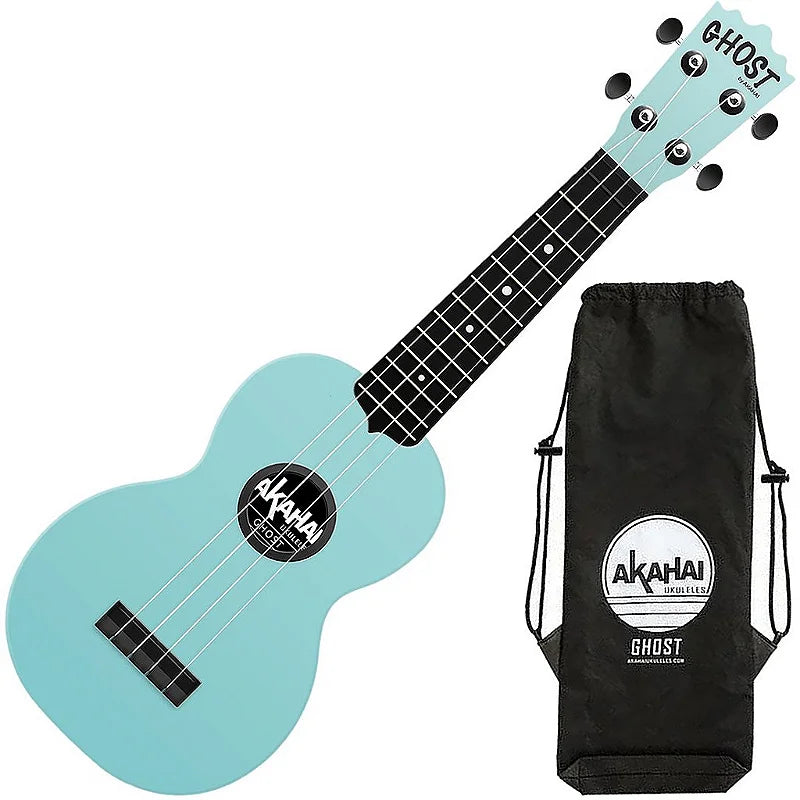 Ukulele Akahai Ghost Moon Soprano Acústico – Design Inovador e Som Autêntico